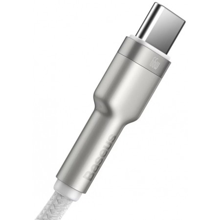 Cablu de Date USB la Type-C, 66W, 1m - Baseus Cafule Series Metal (CAKF000102) - White