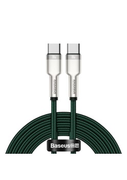 Cablu Type-C, 100W, 2m - Baseus Cafule Series Metal (CATJK-D06) - Green