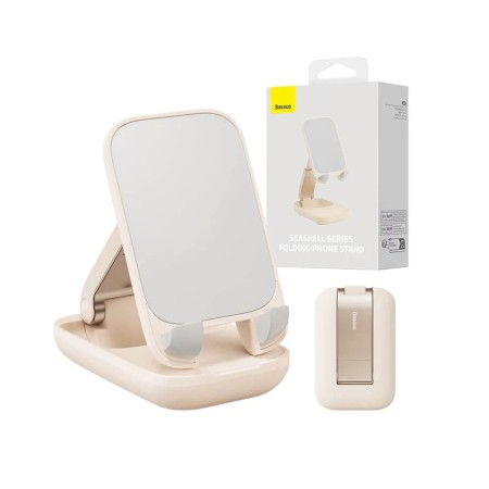 Suport pentru Telefon, Ajustabil si Pliabil- Baseus Seashell Series (B10551500411-00) - Baby Pink