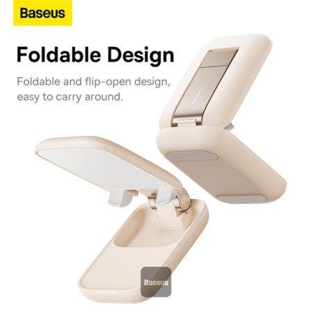 Suport pentru Telefon, Ajustabil si Pliabil- Baseus Seashell Series (B10551500411-00) - Baby Pink