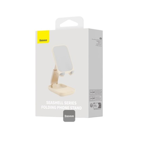 Suport pentru Telefon, Ajustabil si Pliabil- Baseus Seashell Series (B10551500411-00) - Baby Pink