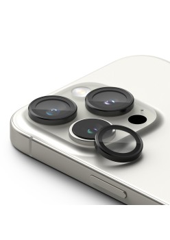 Folie Camera pentru iPhone 16 Pro / 16 Pro Max (set 2) - Ringke Camera Lens Frame Glass - Black