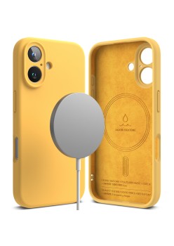 Husa pentru iPhone 16 - Ringke Silicone Magnetic MagSafe - Yellow