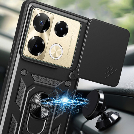 Husa pentru Infinix Note 40 Pro 4G, Slide si Snap, CamShield, Black