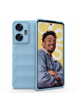 Husa Antisoc pentru Motorola Edge 50, Margini Striate, Magic Shield, Bleu