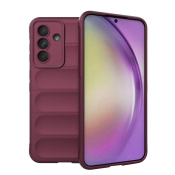 Husa pentru Samsung Galaxy A36 5G / A56 5G - Anti-Alunecare - Waves Shield - Bordeaux
