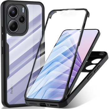 Husa pentru Xiaomi Redmi Note 14 5G cu Folie, ColorVerse 360, Black