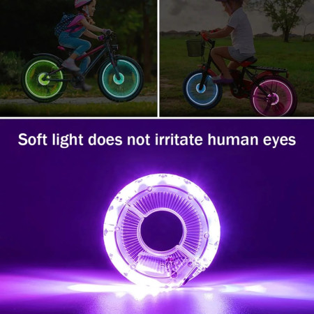 Lumini pentru Spite Bicicletă, 7 Culori Multicolor - Siguranță și Stil