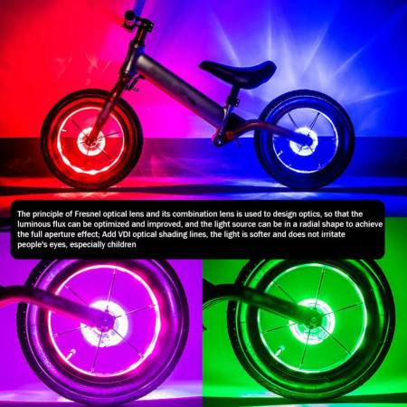 Lumini pentru Spite Bicicletă, 7 Culori Multicolor - Siguranță și Stil