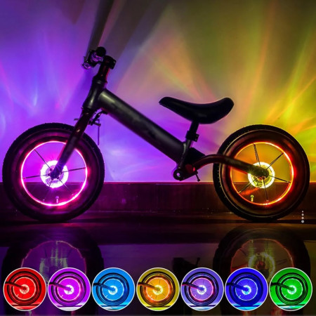 Lumini pentru Spite Bicicletă, 7 Culori Multicolor - Siguranță și Stil