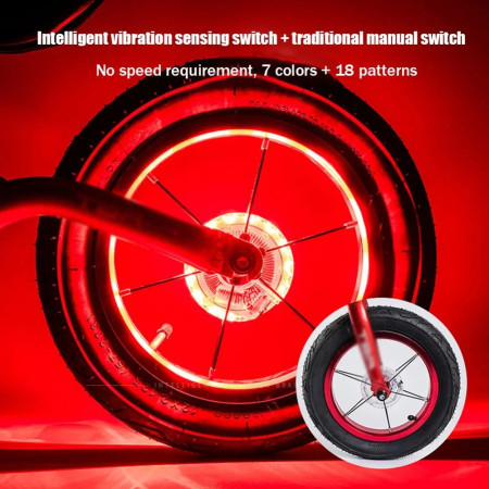 Lumini pentru Spite Bicicletă, 7 Culori Multicolor - Siguranță și Stil