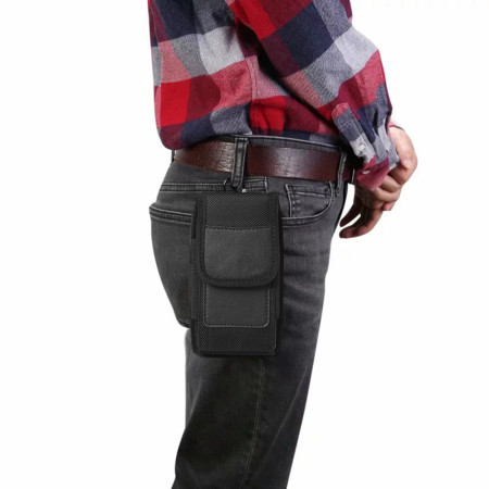 Borseta Multifunctionala, XXXL, 19x11x2.5cm, 7 inch, Black