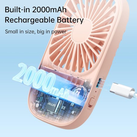 Ventilator Portabil 2000mAh -JisuLife (FA49) - Pink
