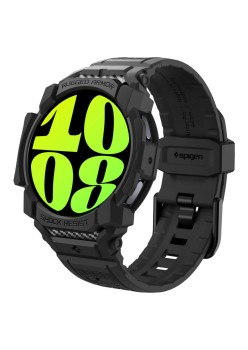 Husa pentru Samsung Galaxy Watch7 40mm + Curea - Spigen Rugged Armor Pro - Black