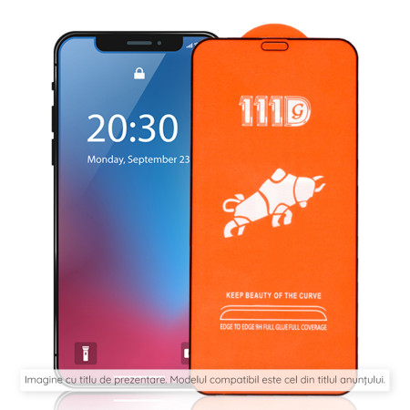 Folie sticla telefon compatibila Oppo A58 4G, Full Glue, 111D, Black