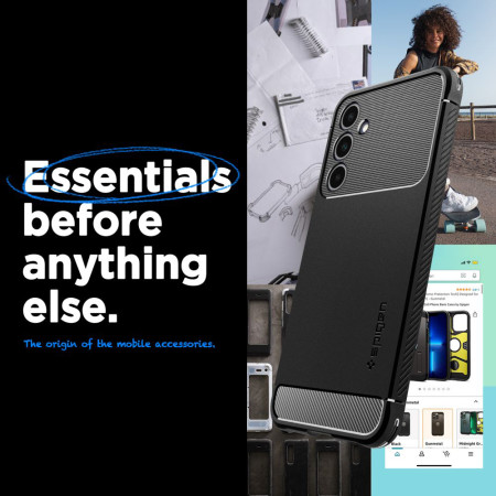 Husa pentru Samsung Galaxy A25 5G, Spigen Rugged Armor, Black
