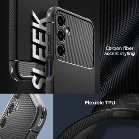 Husa pentru Samsung Galaxy A25 5G, Spigen Rugged Armor, Black
