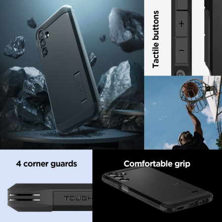 Husa pentru Samsung Galaxy A15 4G, Spigen Tough Armor, Black