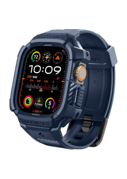 Husa pentru Apple Watch Ultra / Ultra 2 si Curea, Spigen Rugged Armor Pro, Navy Blue