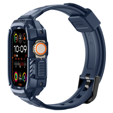 Husa pentru Apple Watch Ultra / Ultra 2 si Curea, Spigen Rugged Armor Pro, Navy Blue