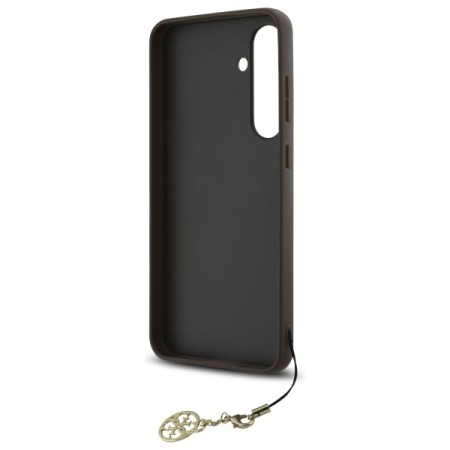 Husa pentru Samsung Galaxy S24 FE - Guess Hardcase 4G Charms Collection - Brown