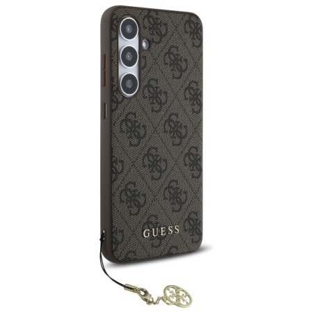Husa pentru Samsung Galaxy S24 FE - Guess Hardcase 4G Charms Collection - Brown