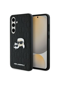 Husa Samsung Galaxy S24 FE - Karl Lagerfeld Hardcase Leather - Monogram KarlandChaoupette Head Pin