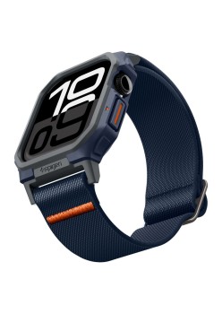 Husa pentru Apple Watch 10 46mm + Curea - Spigen Lite Fit "Pro" - Navy Blue