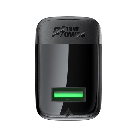 Acumulator GaN pentru Priza, USB, GaN, QC18W cu Cablu Type-C - Black