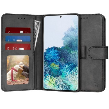Husa Tip Carte pentru Samsung Galaxy S20 Plus 4G / S20 Plus 5G, Protectie Completa 360, Black