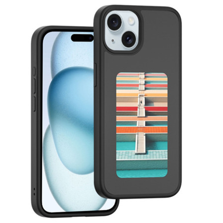 Husa SmartScreen NFC pentru iPhone 15, Protectie si Tehnologie, Negru