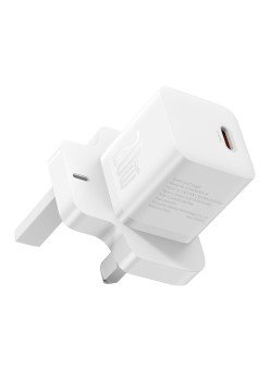 Incarcator Type-C cu Plug UK, Quick Charge 20W - Baseus (P10110907213-00) - White