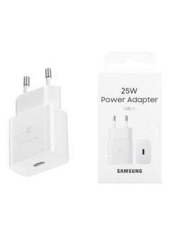 Incarcator pentru Priza Type-C, Fast Charging, 25W - Samsung EP-T2510 (EP-T2510NWEGWW) - White (Blister Packing)
