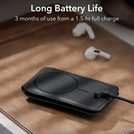 Portofel pentru Telefon cu Functie de Suport Birou - ESR - Black Carbon Fiber