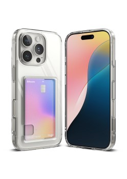 Husa pentru iPhone 16 Pro Max - Ringke Fusion Card - Clear