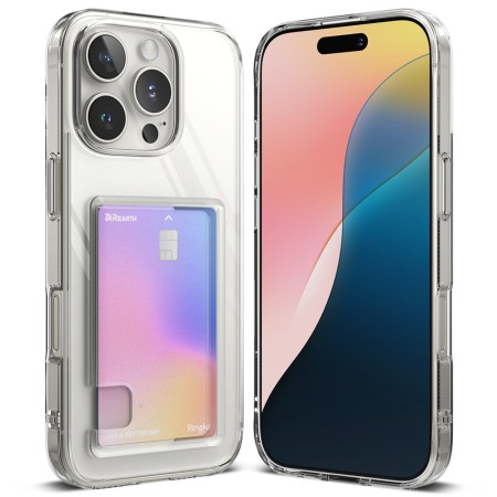 Husa pentru iPhone 16 Pro Max - Ringke Fusion Card - Clear