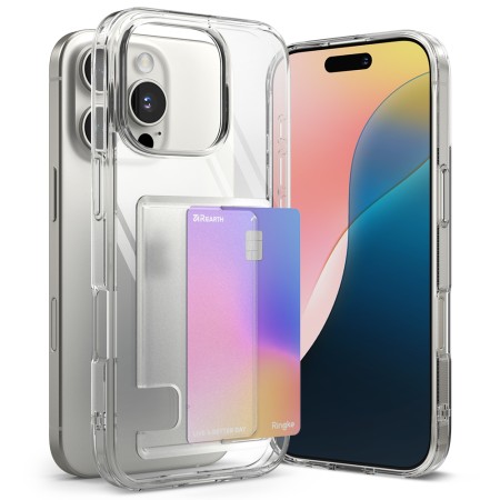 Husa pentru iPhone 16 Pro Max - Ringke Fusion Card - Clear