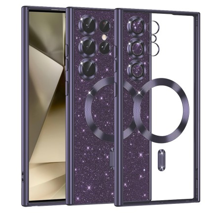 Husa pentru Samsung Galaxy S25 Ultra, Glitter MagSafe, Atasare Magnetica, Deep Purple