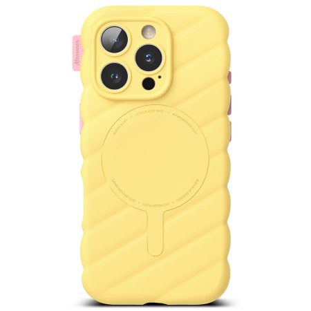 Husa pentru iPhone 16 Pro - Macaron Silicone MagSafe - Yellow