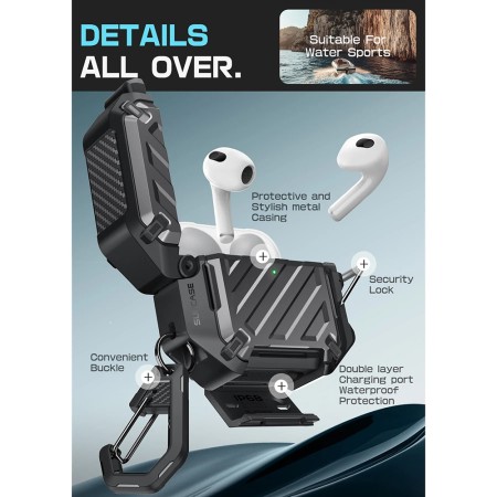 Husa pentru AirPods 4 - Supcase Unicorn Beetle Pro - Black