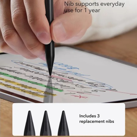 Stylus Pen pentru Tableta, Type-C, Palm Rejection, Tilt Pressure Sense - ESR - Black