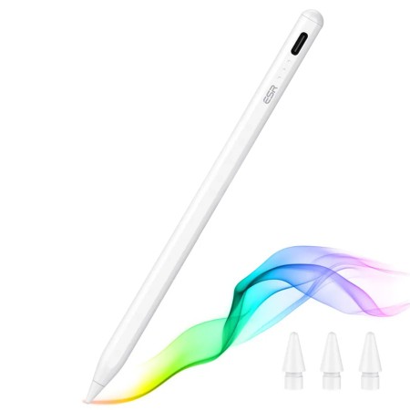 Stylus Pen pentru Tableta, Type-C, Palm Rejection, Tilt Pressure Sense - ESR - White