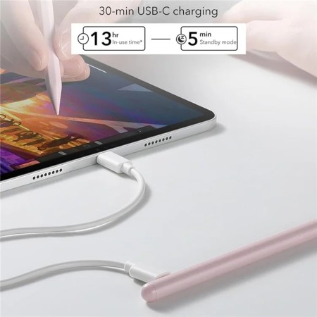 Stylus Pen pentru Tableta, Type-C, Palm Rejection, Tilt Pressure Sense - ESR - Pink