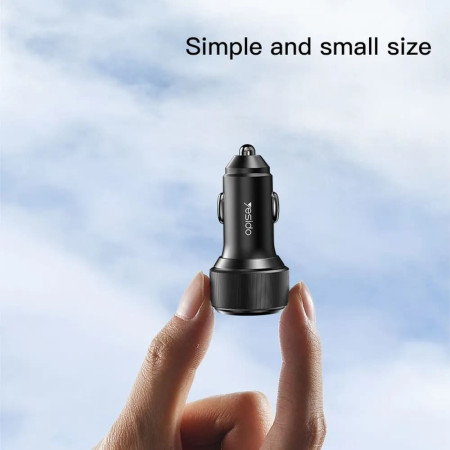 Incarcator pentru Masina Tip-C, 60W, Yesido, Black