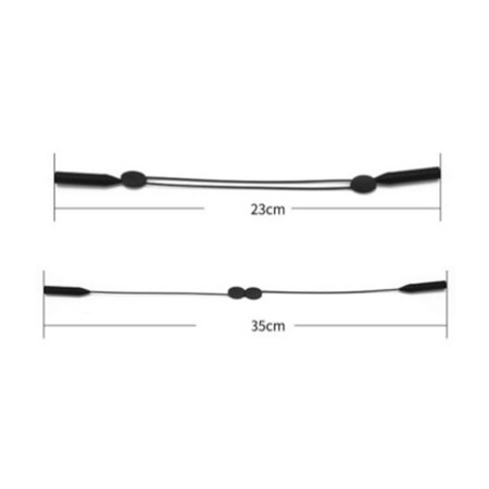 Snur de Prindere a Ochelarilor pentru Adulti (set 2) - Techsuit (GST3) - Black