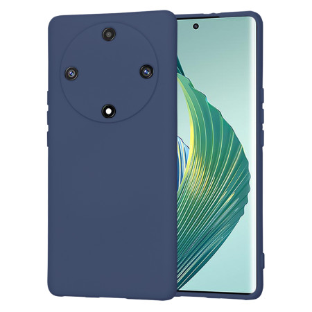 Husa Premium din Silicon pentru Honor Magic 5 Lite - SoftFlex, Microfibra, Navy Blue
