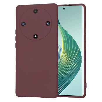 Husa Premium din Silicon pentru Honor Magic 5 Lite - SoftFlex, Microfibra, Plum Red