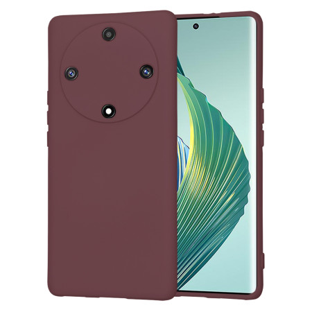 Husa Premium din Silicon pentru Honor Magic 5 Lite - SoftFlex, Microfibra, Plum Red