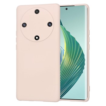 Husa Premium din Silicon pentru Honor Magic 5 Lite - SoftFlex, Microfibra, Pink Sand