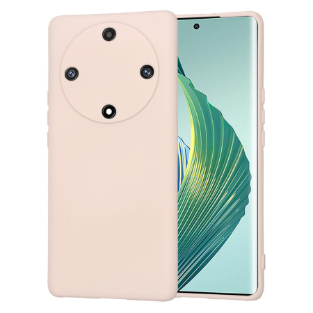 Husa Premium din Silicon pentru Honor Magic 5 Lite - SoftFlex, Microfibra, Pink Sand